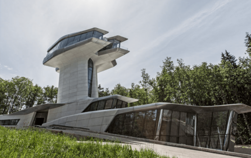 Futuristic Hillside Home
