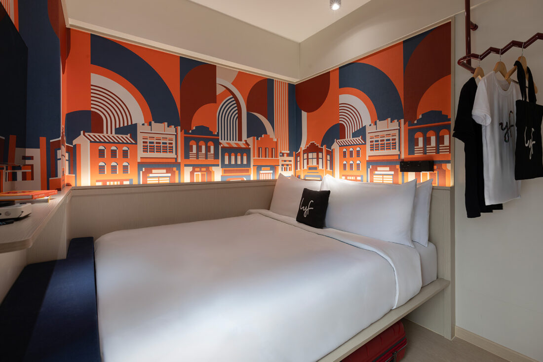 The Good For One room features a studio layout that's made for solo travellers or couples