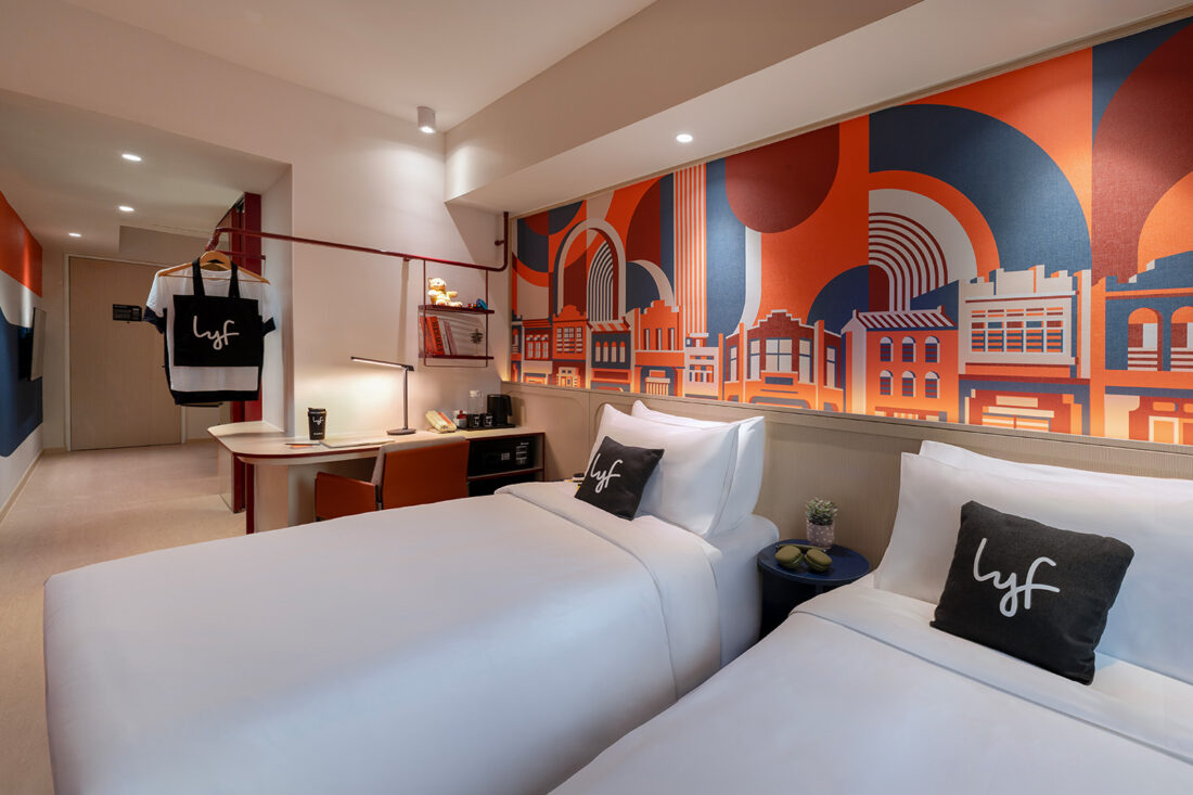 If you're planning a girls' trip, the Side By Side Plus is a twin studio option with living area made for chilling and late night gossip sessions