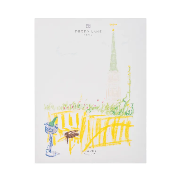 Artwork inspired by the Perry Lane Hotel in Savannah (Image credit: Courtesy of The Luxury Collection and Michael McGregor)
