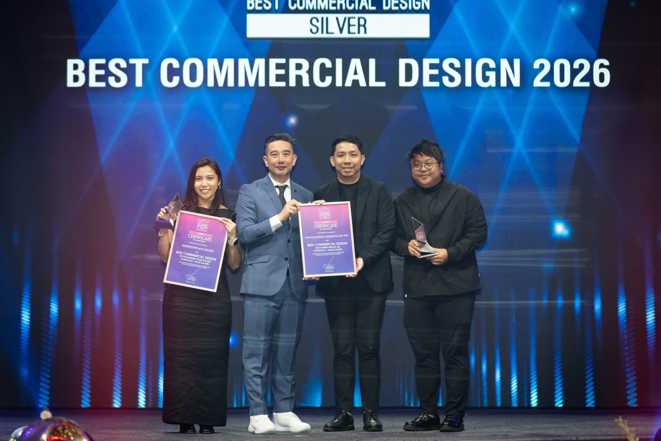DOTY 2026 Best Commercial Design - Workplace: Sales Gallery (Silver): Designstudio MVH Sdn Bhd, Homlux Interior Furnishing Sdn Bhd