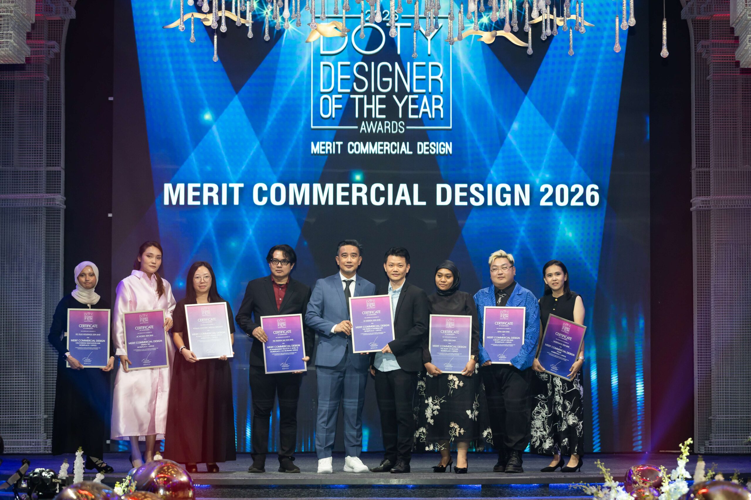 DOTY 2026 Merit Commercial Design - Workplace: Office: TID Design (M) Sdn Bhd, Northmos Sdn Bhd, EO Plus Holdings Sdn Bhd, IDPM Sdn Bhd, LK Works Sdn Bhd, Young Concept Design Sdn Bhd, GI Design Sdn Bhd